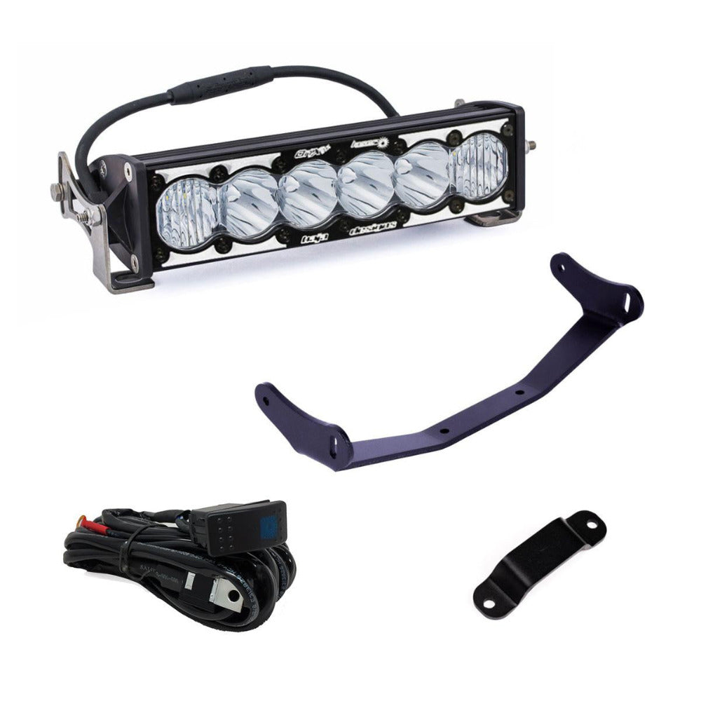 Can-Am Maverick R 10" OnX6+ Laser Hybrid Shock Tower Kit Display of Included Parts