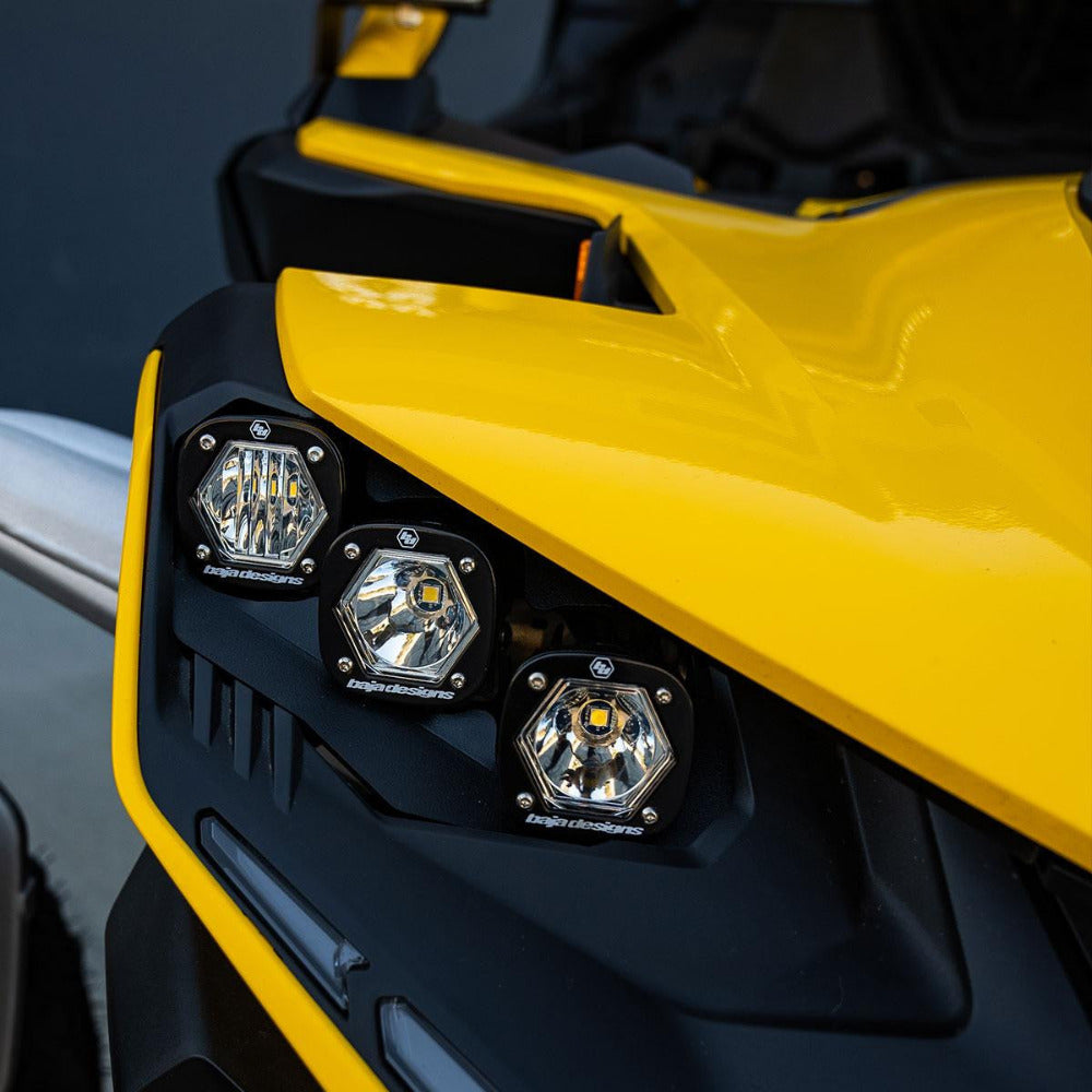Can-Am Maverick R Triple S1 "Unlimited" Headlight Kit Display on Vehicle