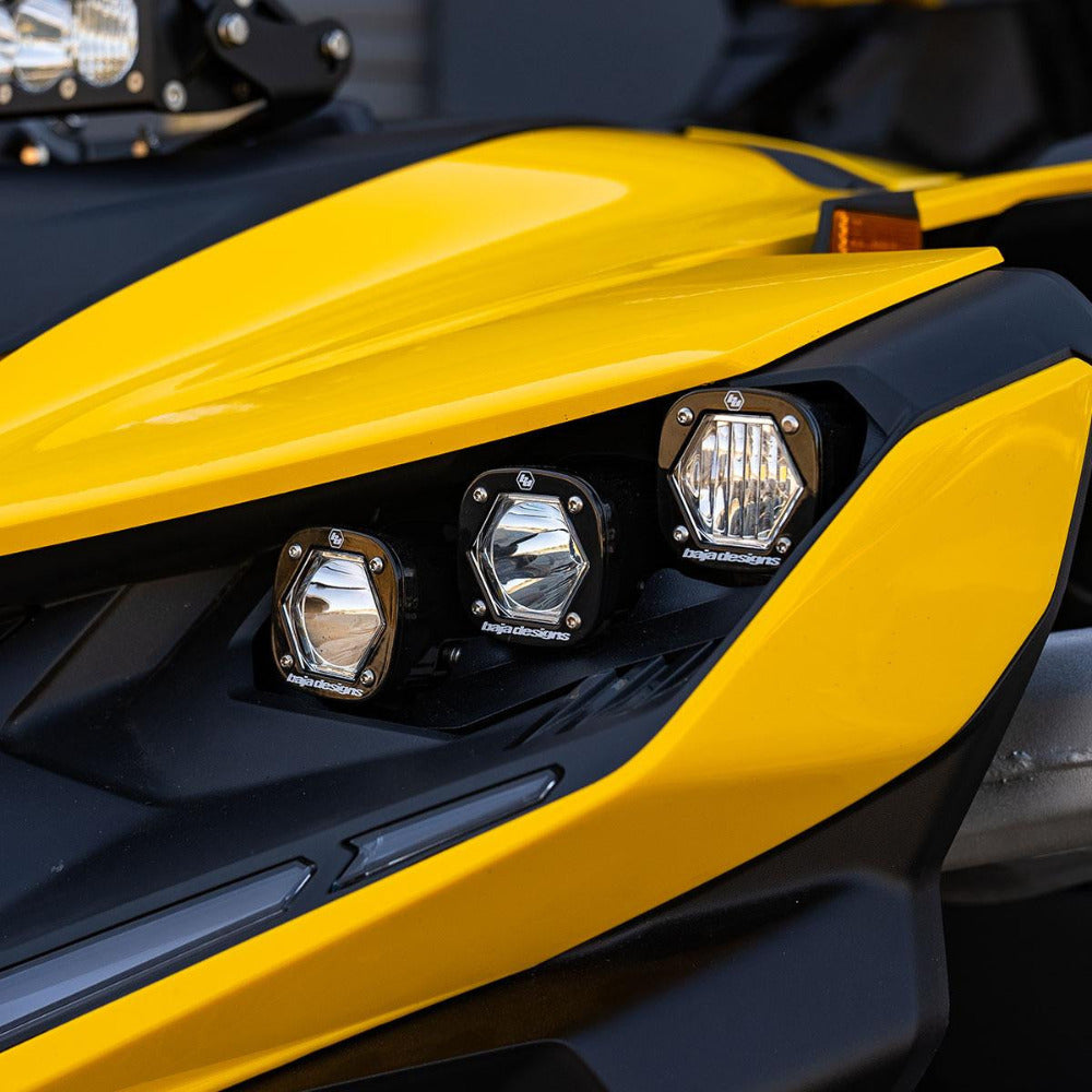 Can-Am Maverick R Triple S1 Headlight Kit Display on Vehicle
