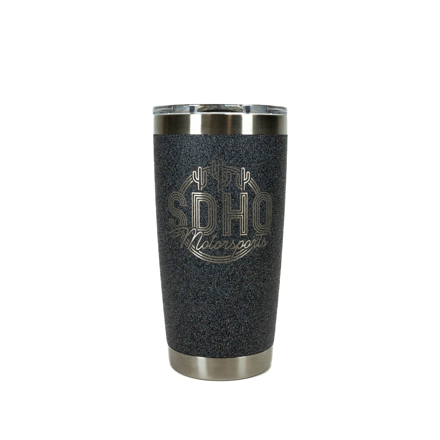 SDHQ Motorsports Neon Sign Logo Yeti Rambler 20oz Tumbler with MagSlider Lid | Black Stone