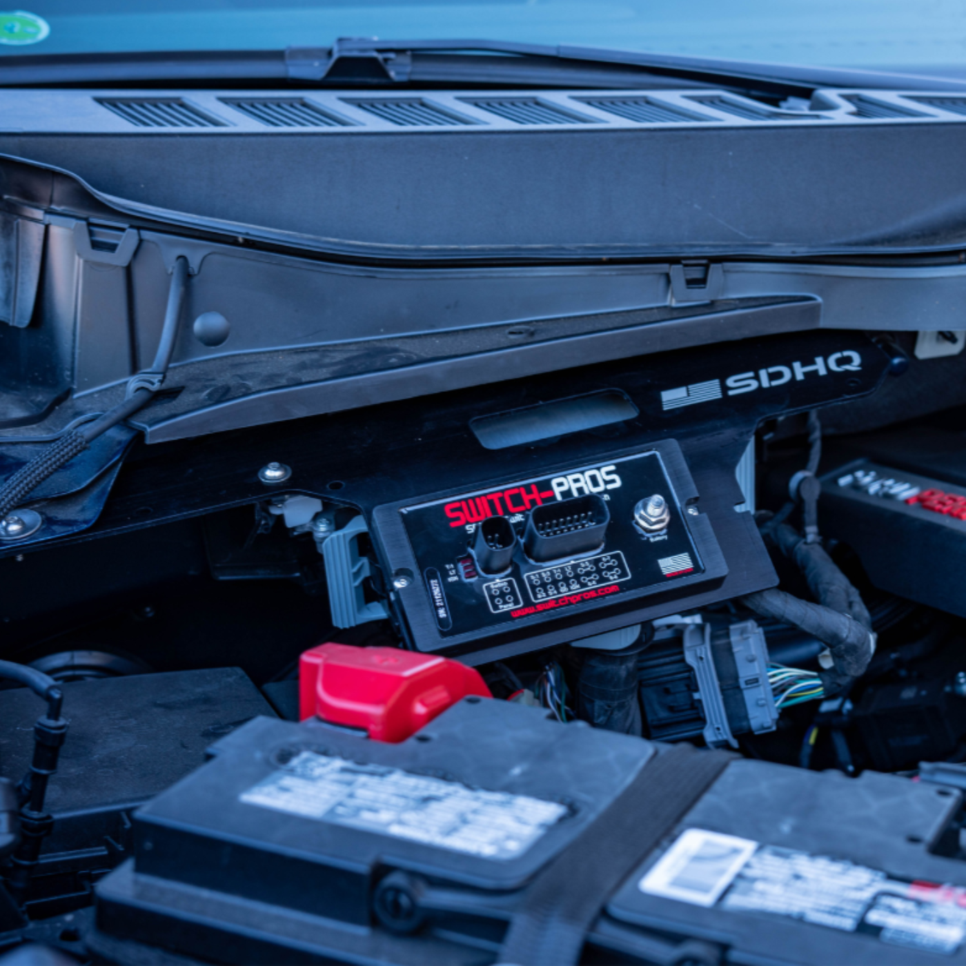 '21-24 RAPTOR COMPLETE SWITCH PROS KIT - SUNGLASS CONVERSION KEYPAD MOUNT installed power module mount