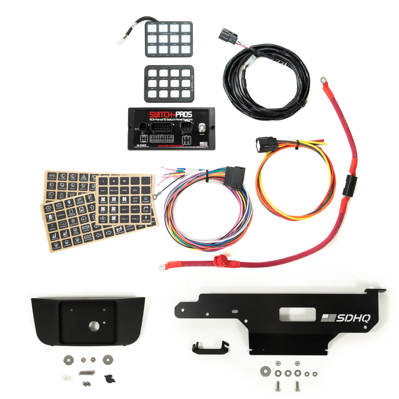 2021-2026 Ford F-150 SDHQ Built Complete Switch Pros Kit - Sunglass Conversion Keypad Mount