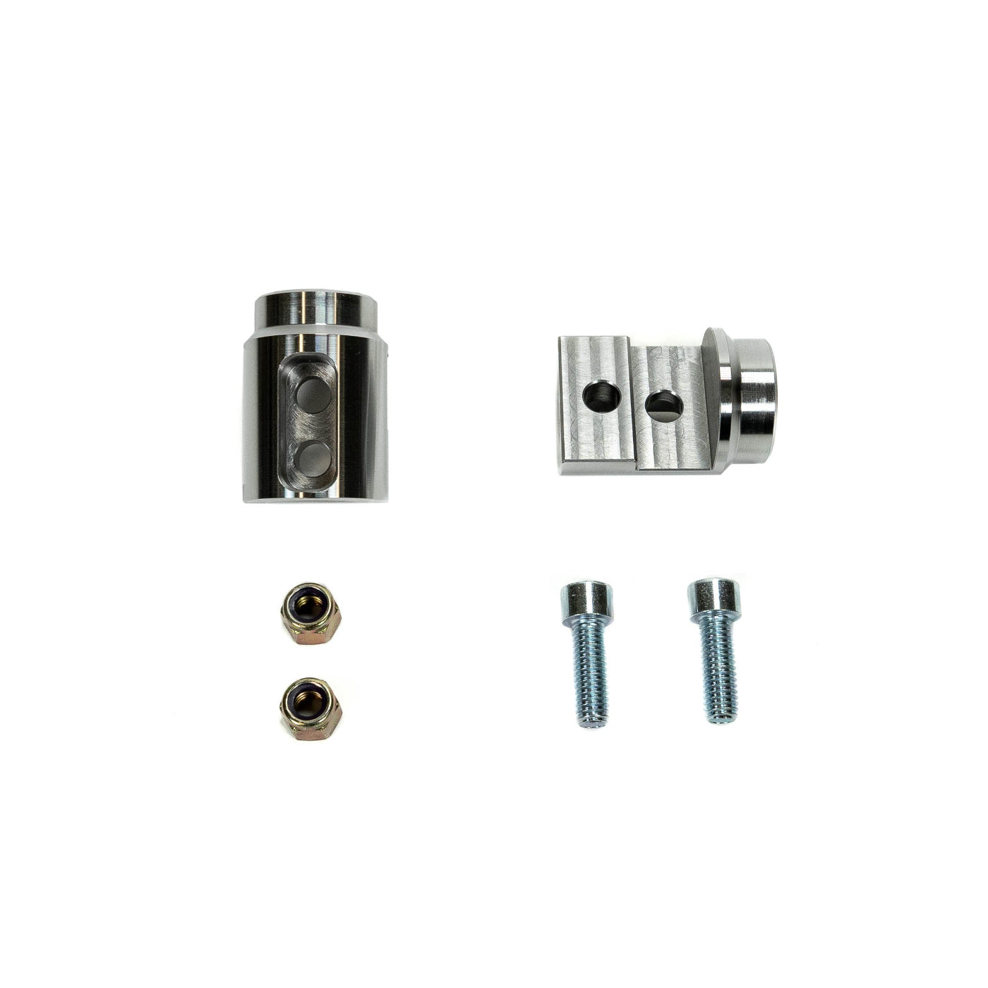 SDHQ Built 1.625" x 0.120" 4130 Billet Tube Clamp display of included parts