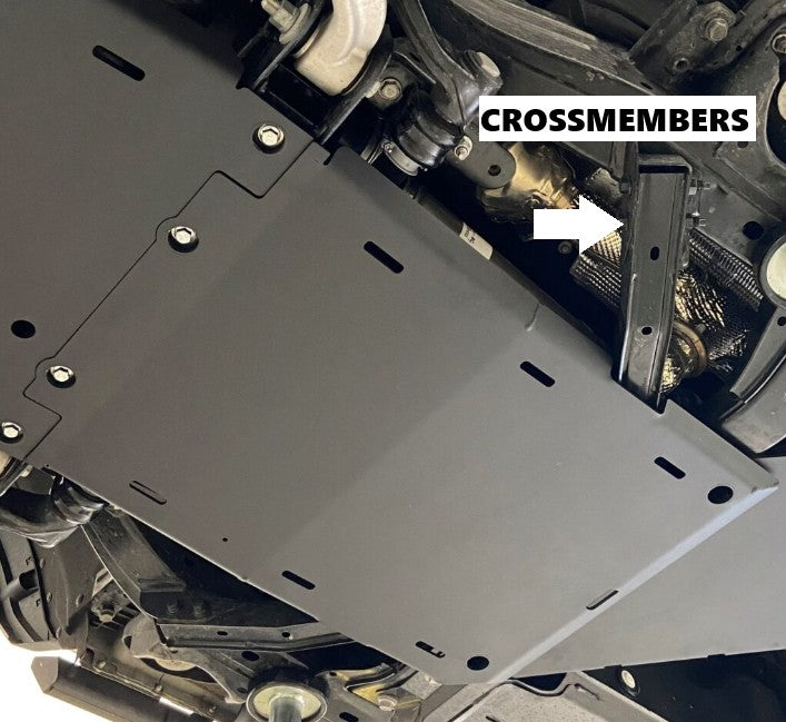 Transmission Skid Plate with x-members | 24+Ranger / 21+Bronco 2.7L