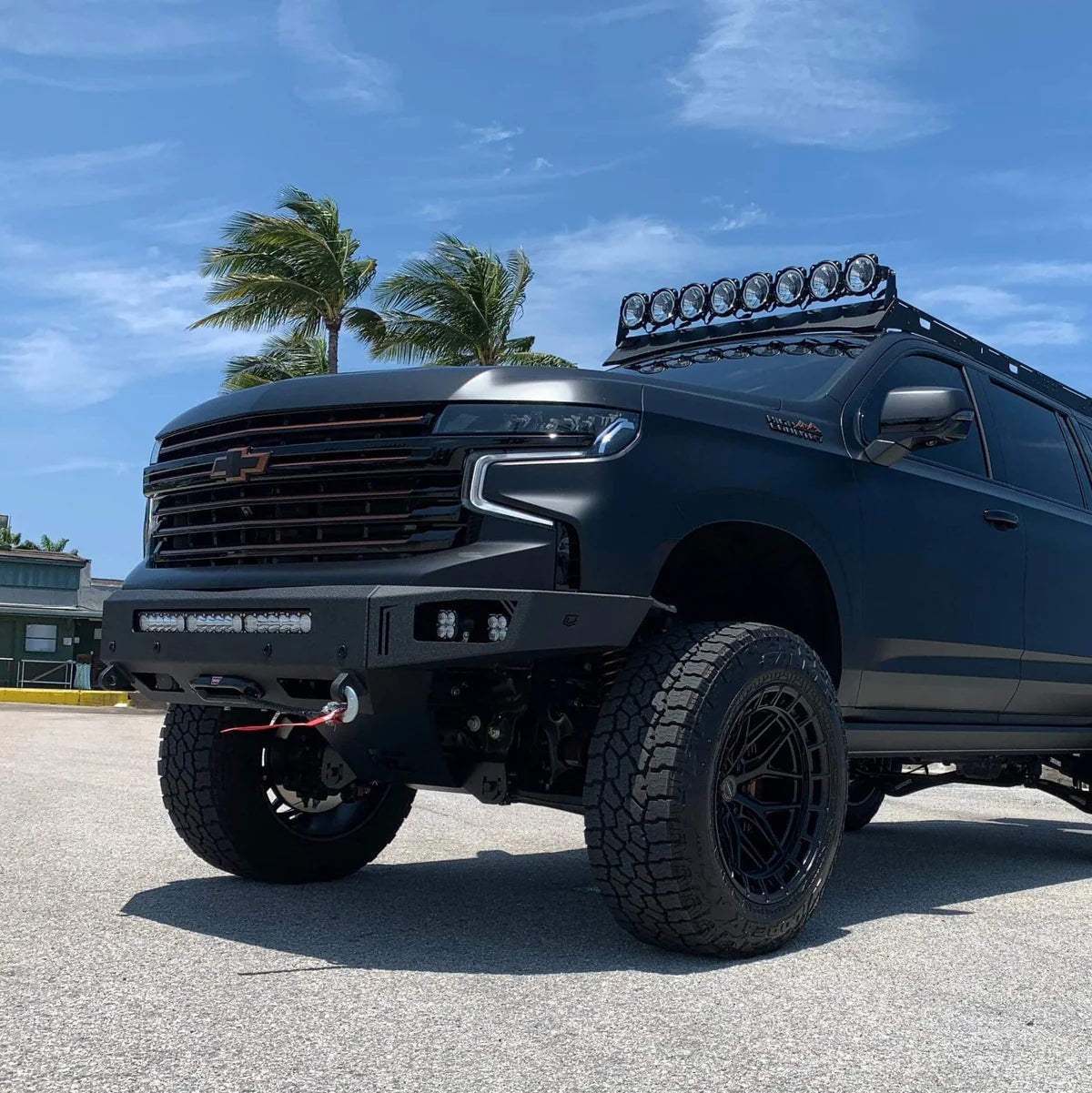 2021-2024 CHEVY TAHOE / SUBURBAN OCTANE FRONT WINCH BUMPER Front View