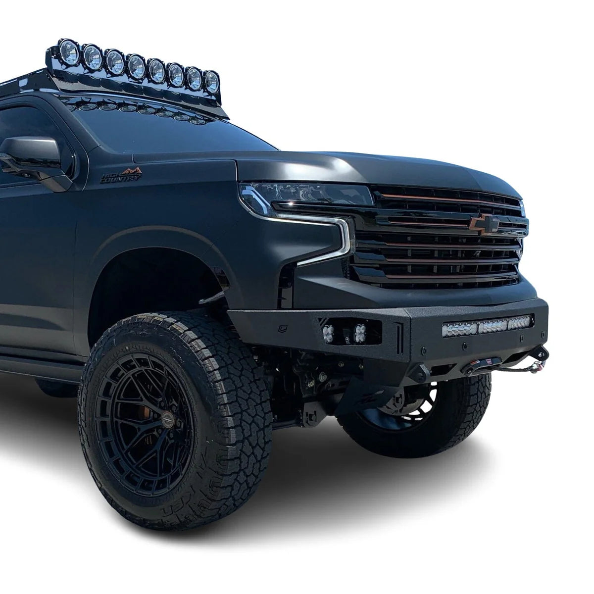 2021-2024 CHEVY TAHOE / SUBURBAN OCTANE FRONT WINCH BUMPER Front View