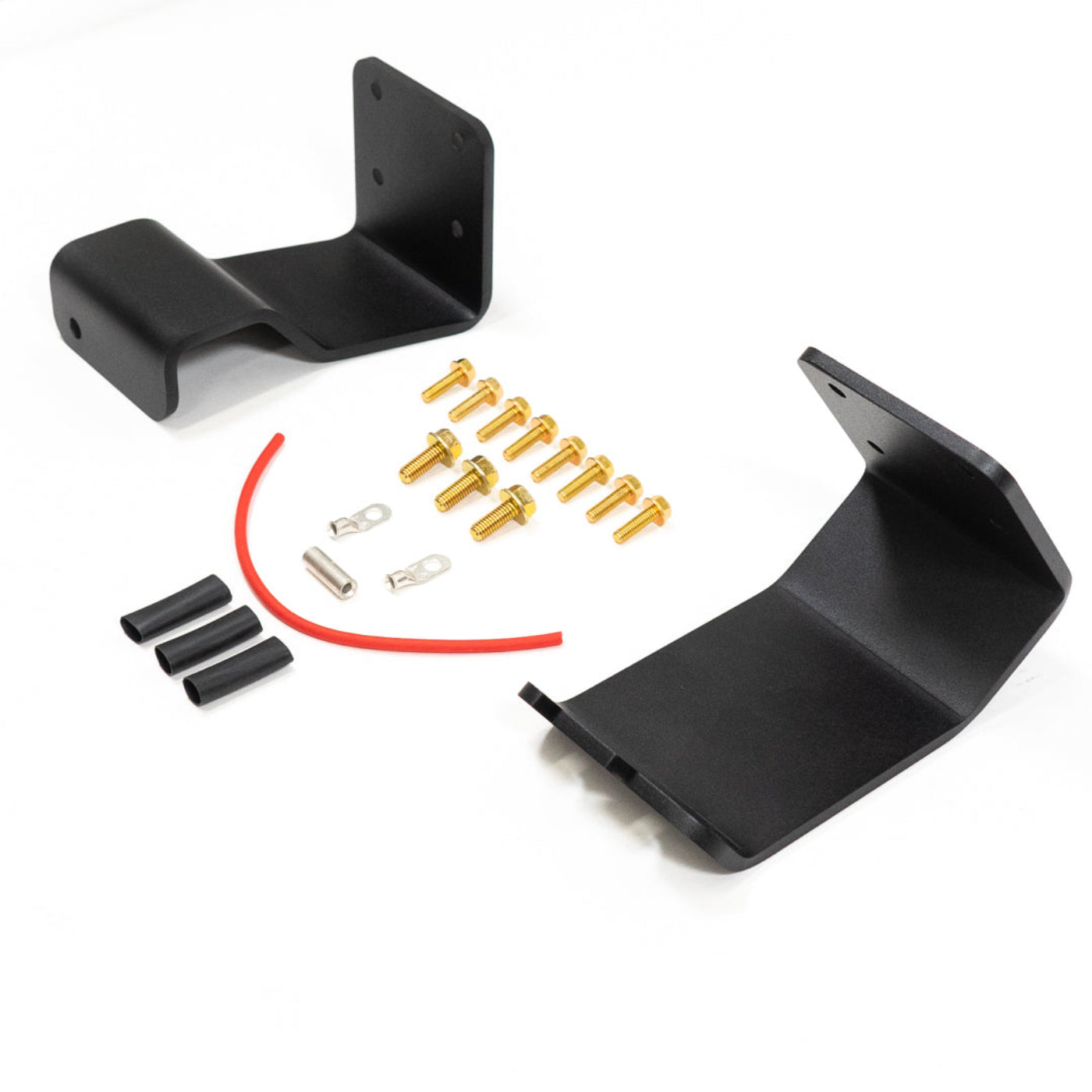 SDHQ Built '23-25 Sequoia ARB Twin Compressor Mounting Kit display of included parts and hardware