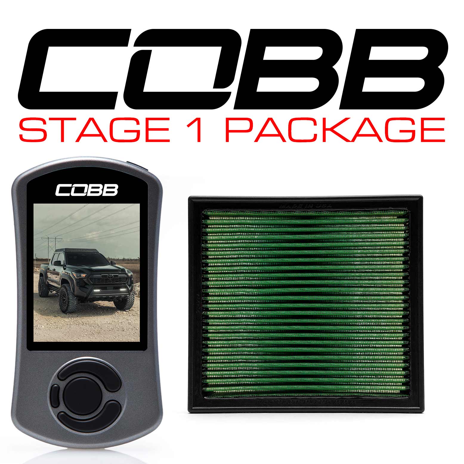COBB | Stage 1 Power Package for Toyota Tacoma 2024+ Front View