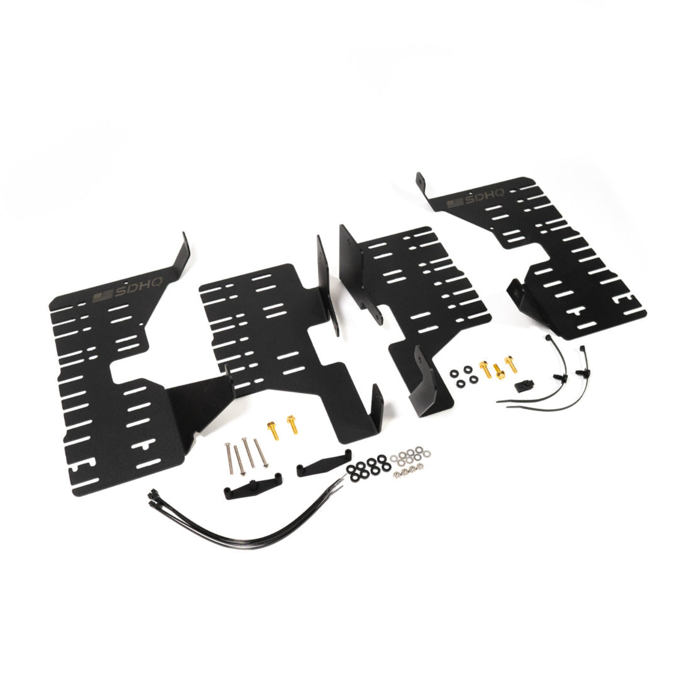 '22-25 Toyota Tundra/2023+ Sequoia SDHQ Built Behind the Grille Light Bar Mount display of included parts and hardware