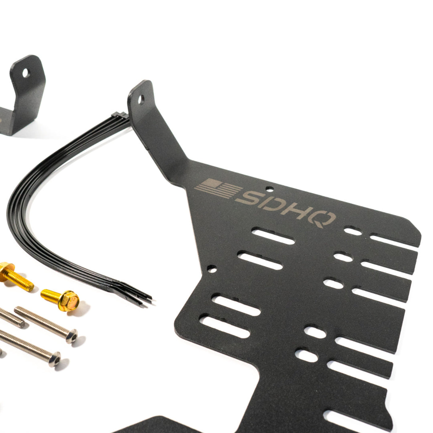 '22-25 Toyota Tundra/2023+ Sequoia SDHQ Built Behind the Grille Light Bar Mount display of included parts and hardware - close-up