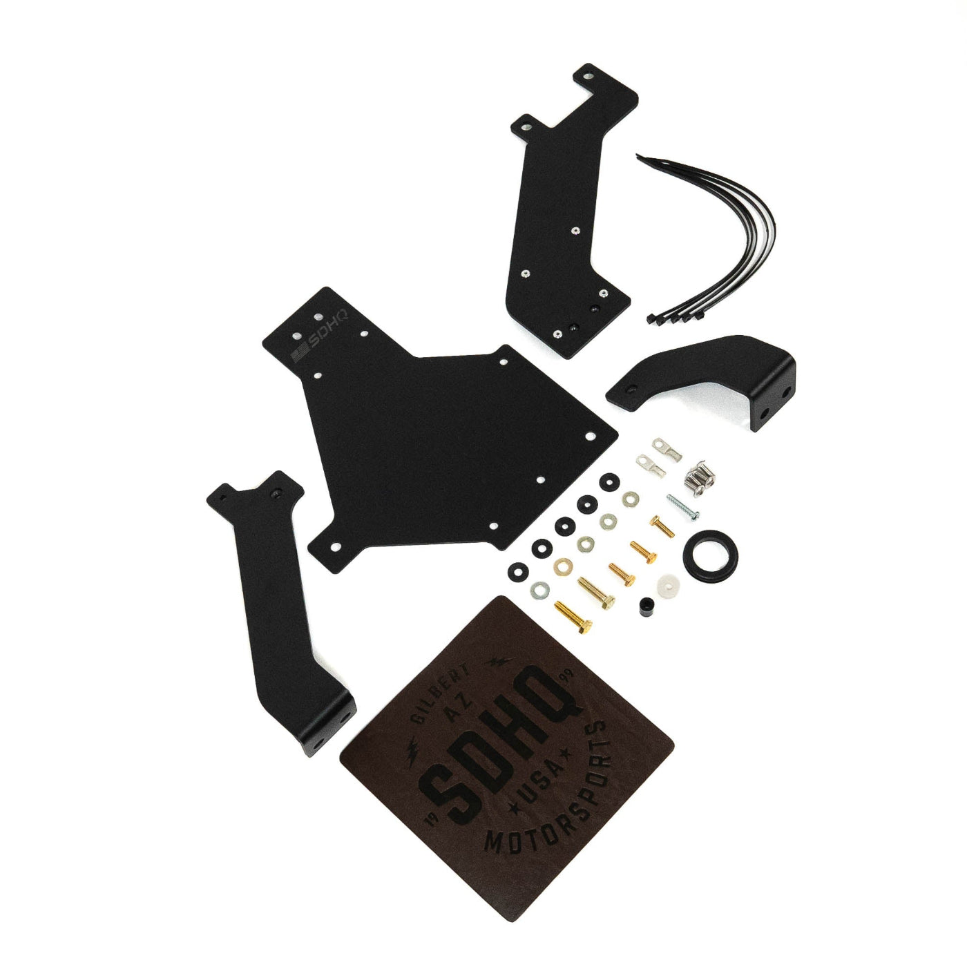 '22-25 Toyota Tundra Crew Max SDHQ Built ARB Twin Air Compressor Mount display of included parts and hardware