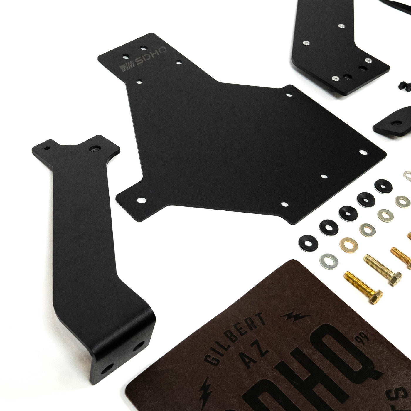 '22-25 Toyota Tundra Crew Max SDHQ Built ARB Twin Air Compressor Mount display of included parts and hardware