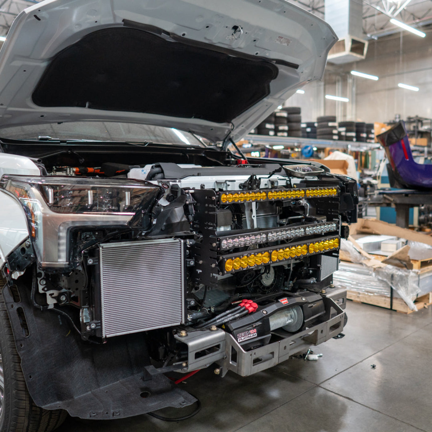 '22-25 Toyota Tundra/2023+ Sequoia SDHQ Built Behind the Grille Light Bar Mount installed