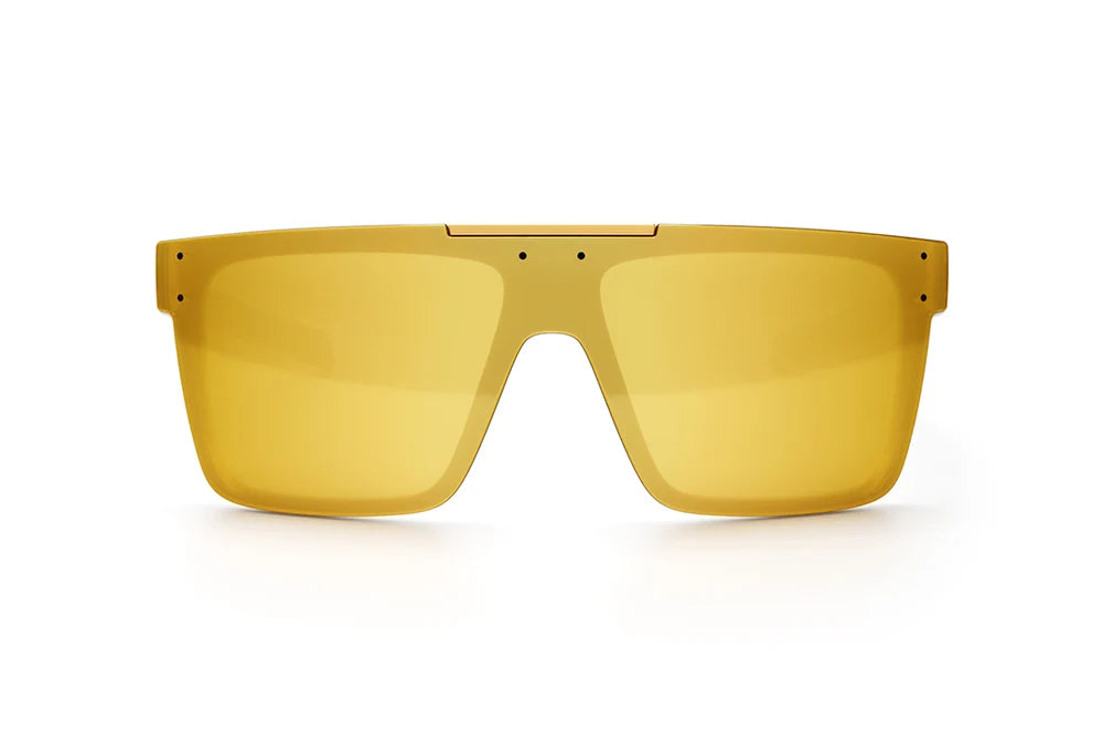 Performance Quatro Sunglasses: GLOSS WHITE Gold Lens Z87+