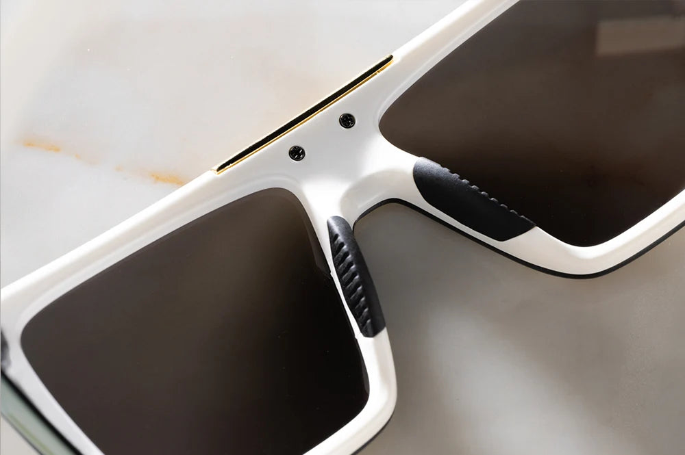 Performance Quatro Sunglasses: GLOSS WHITE Gold Lens Z87+