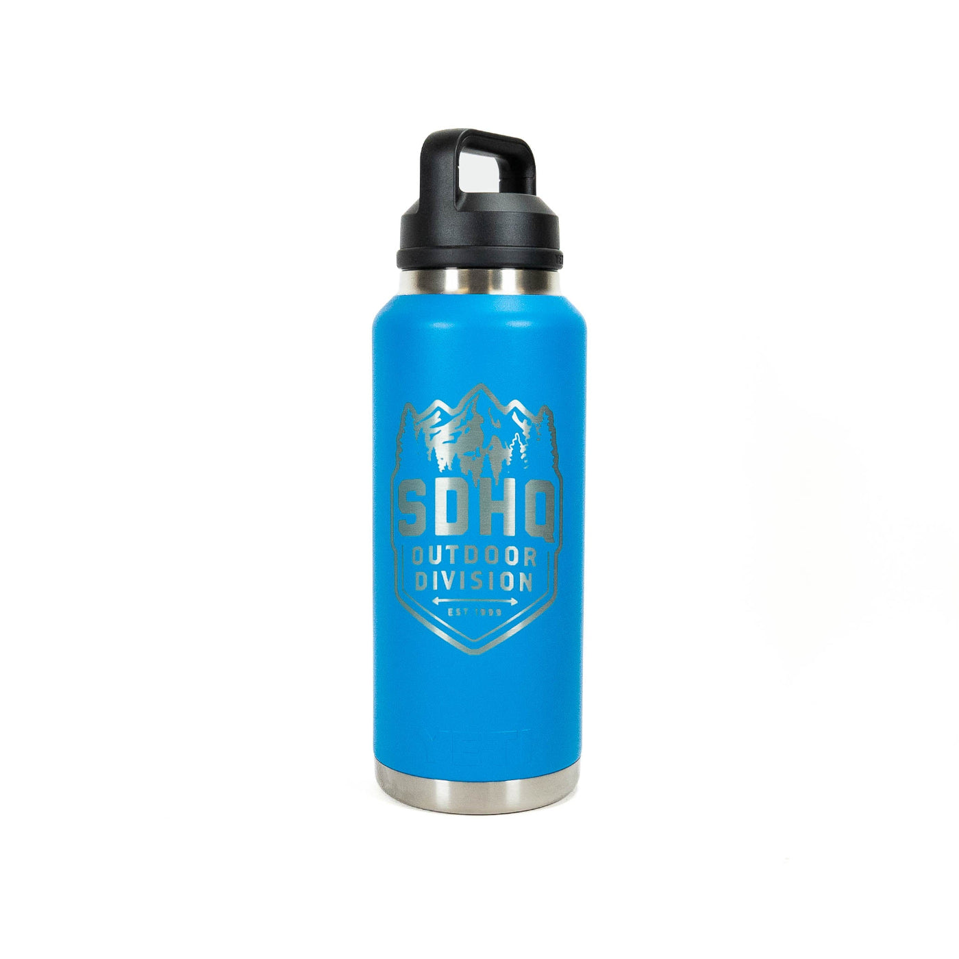 SDHQ Outdoor Division Yeti Rambler 46oz Water Bottle with Chug Cap | Big Wave Blue