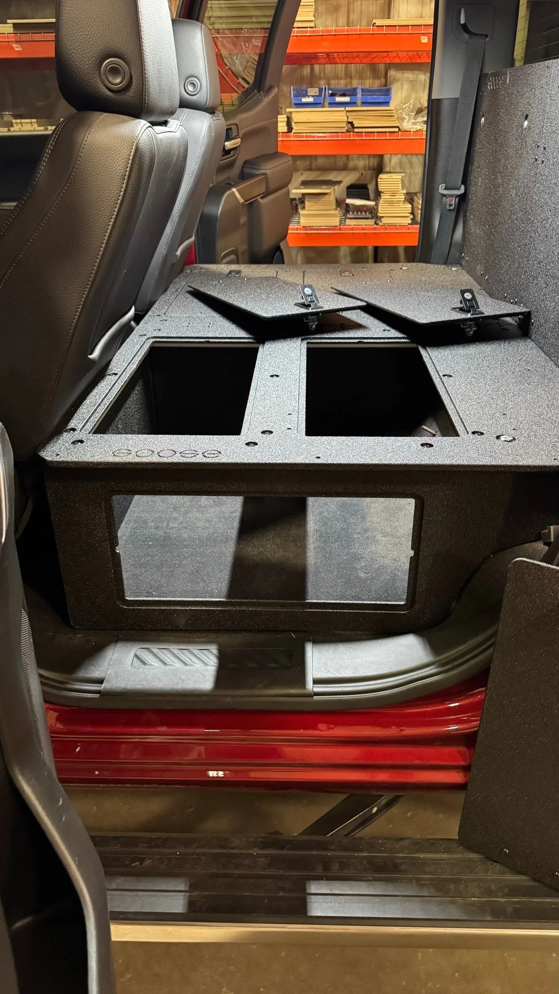 CHEVY - SILVERADO - 4TH GEN - GMC - SIERRA - 2019-PRESENT - 5TH GEN - EXPLORE SERIES - CREW CAB - SEAT DELETE PLATE SYSTEM - SECOND ROW - 100% Front View