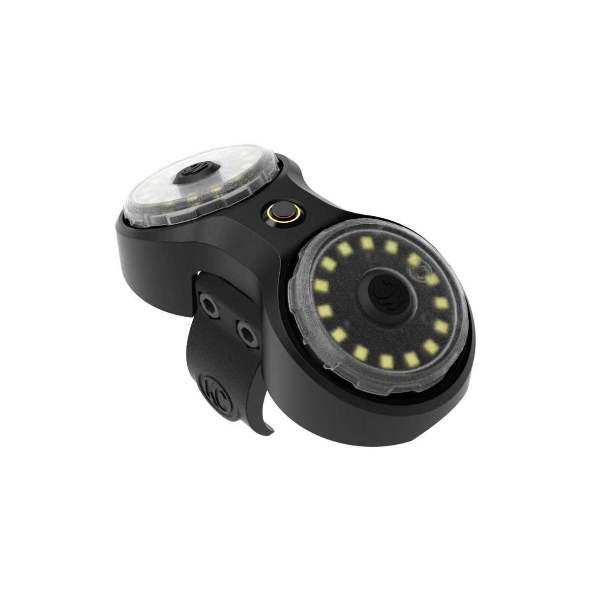 Dual Cyclone Dome Light Tube Clamp Claw Bundle - For Roll Cages Front View