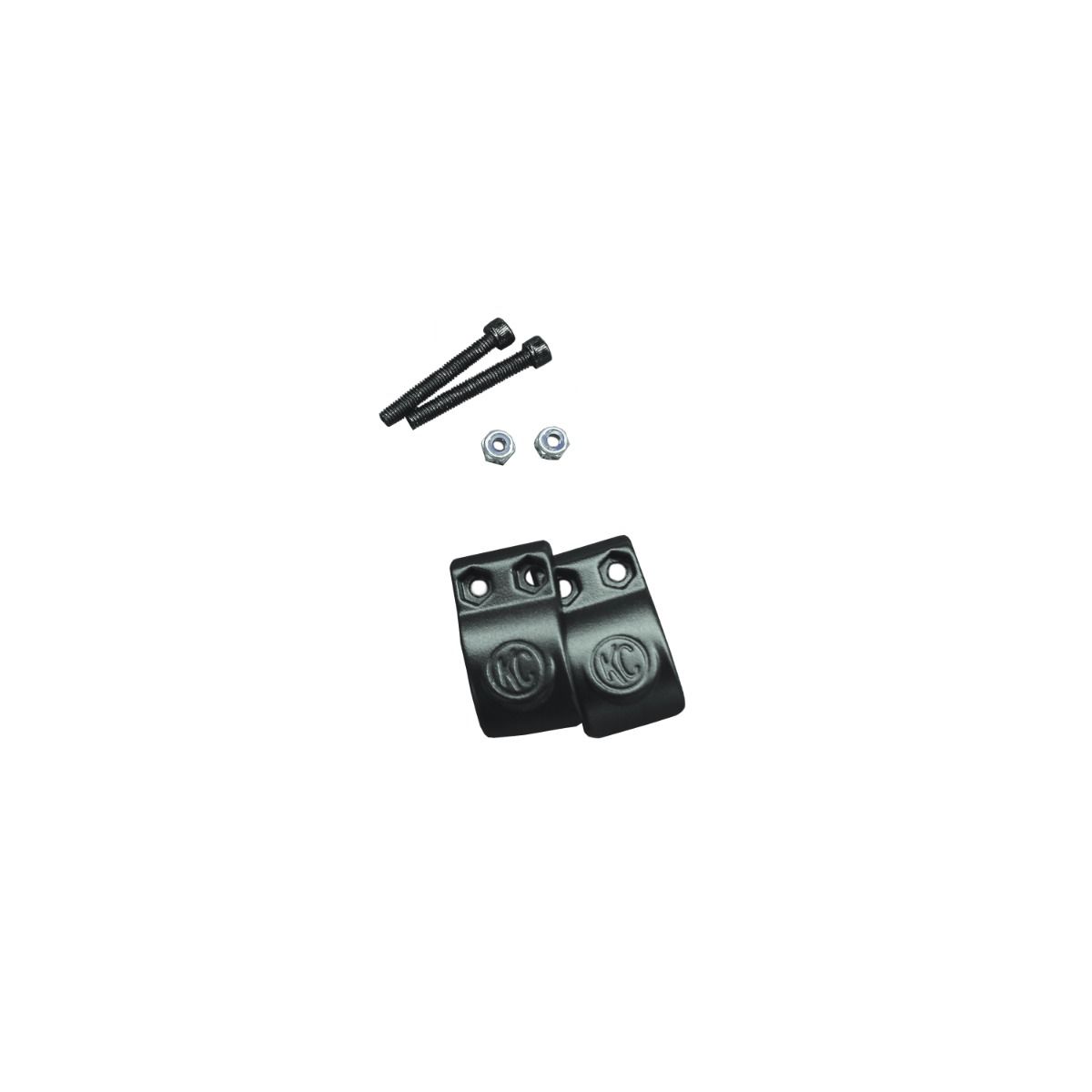 Dual Cyclone Dome Light Tube Clamp Claw Bundle - For Roll Cages Front View