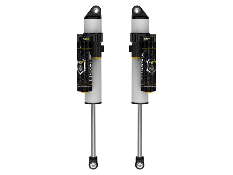 ICON 2011-2026 GM 2500/3500 HD, 0-2" Lift, Rear, V.S. 3.0 Series Shock Absorbers, Remote Reservoir w/ CDEV, Pair