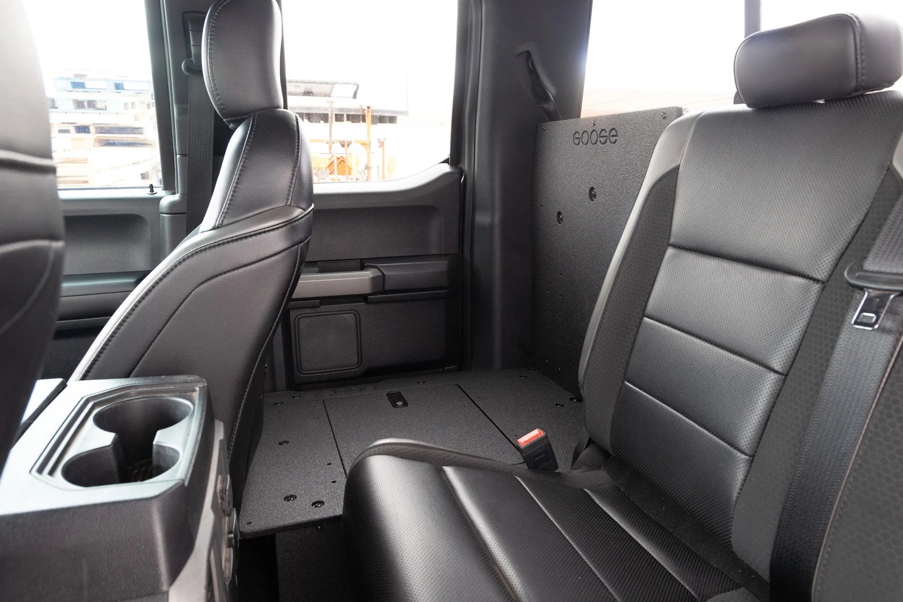 Ford F150 2015-Present 13th & 14th Gen. SuperCab - Second Row Seat Delete Plate System Front View