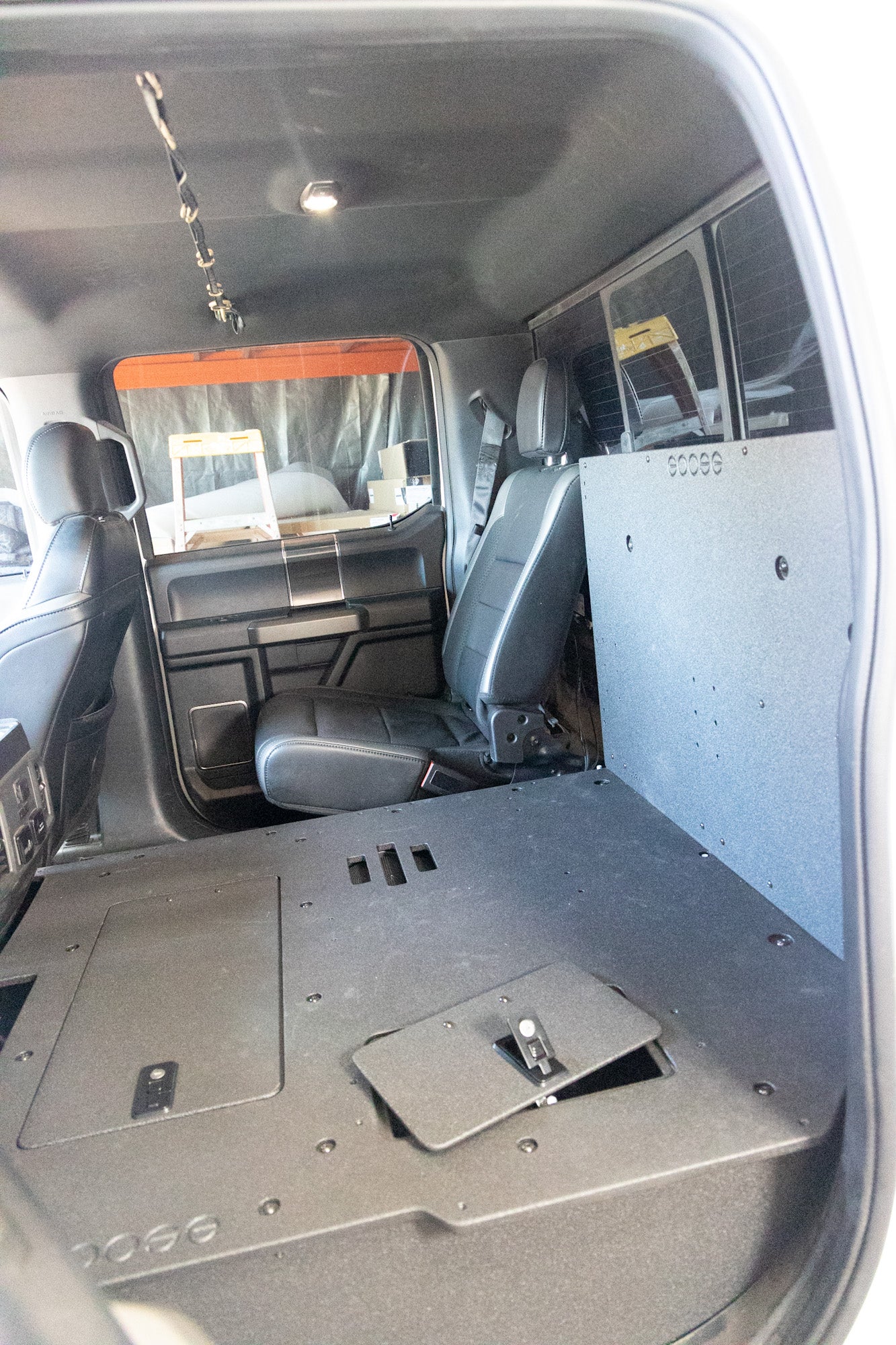 Ford F150 2015-Present 13th & 14th Gen. SuperCrew - Second Row Seat Delete Plate System Front View