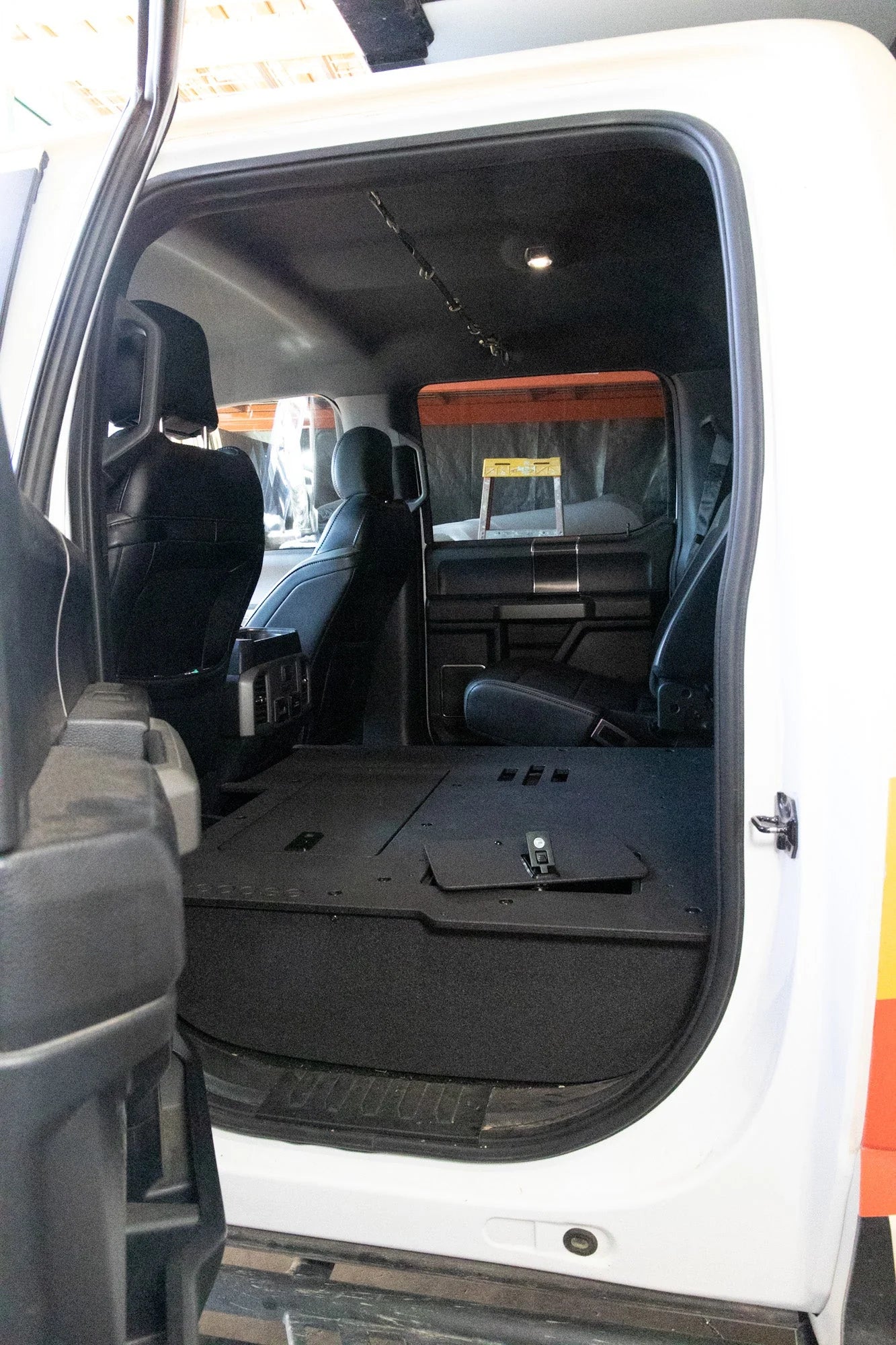 Ford F150 2015-Present 13th & 14th Gen. SuperCrew - Second Row Seat Delete Plate System Front View