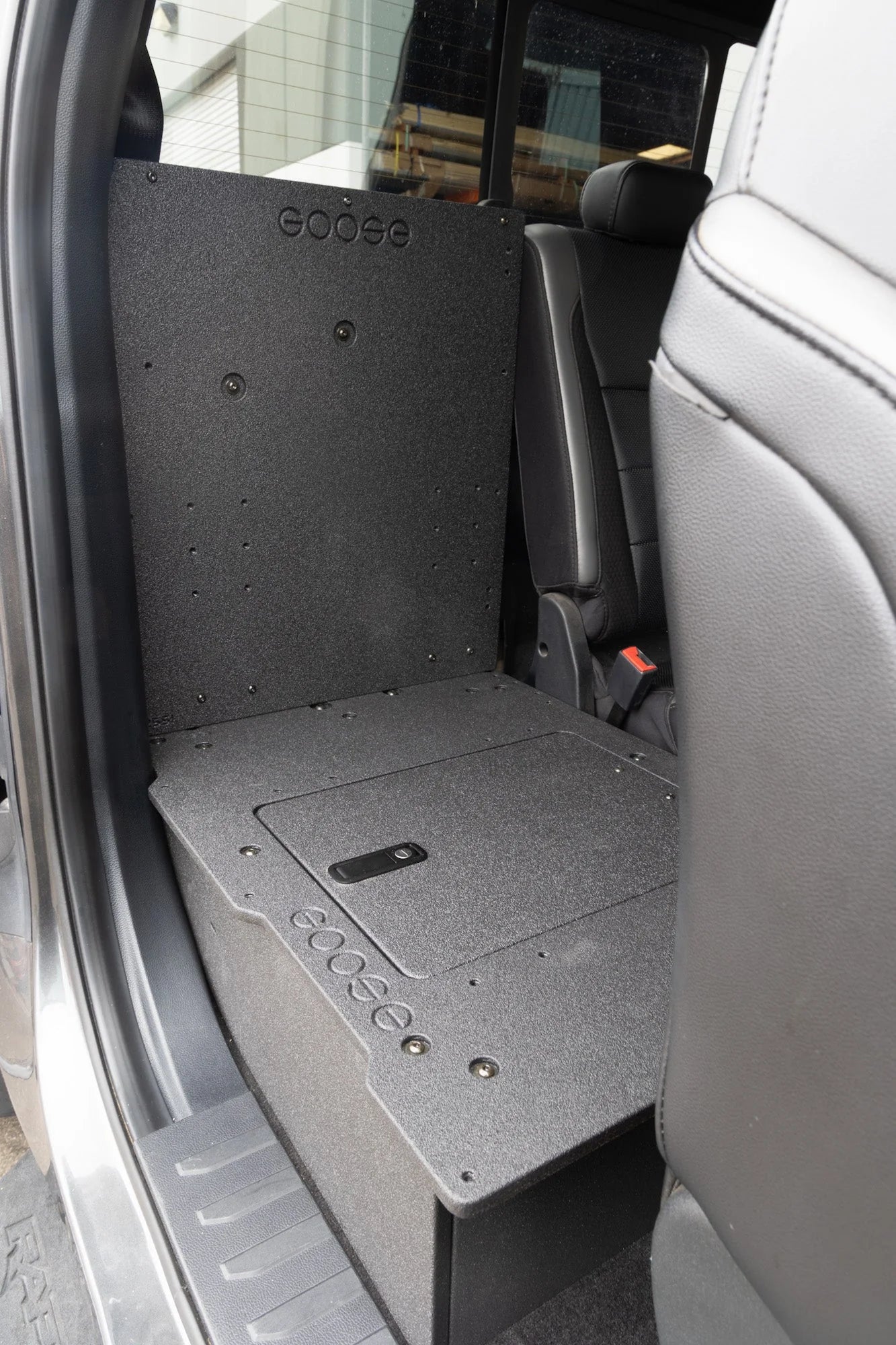 Ford Super Duty F250-F550 2017-Present 4th & 5th Gen. Super Cab - Second Row Seat Delete Plate System Front View