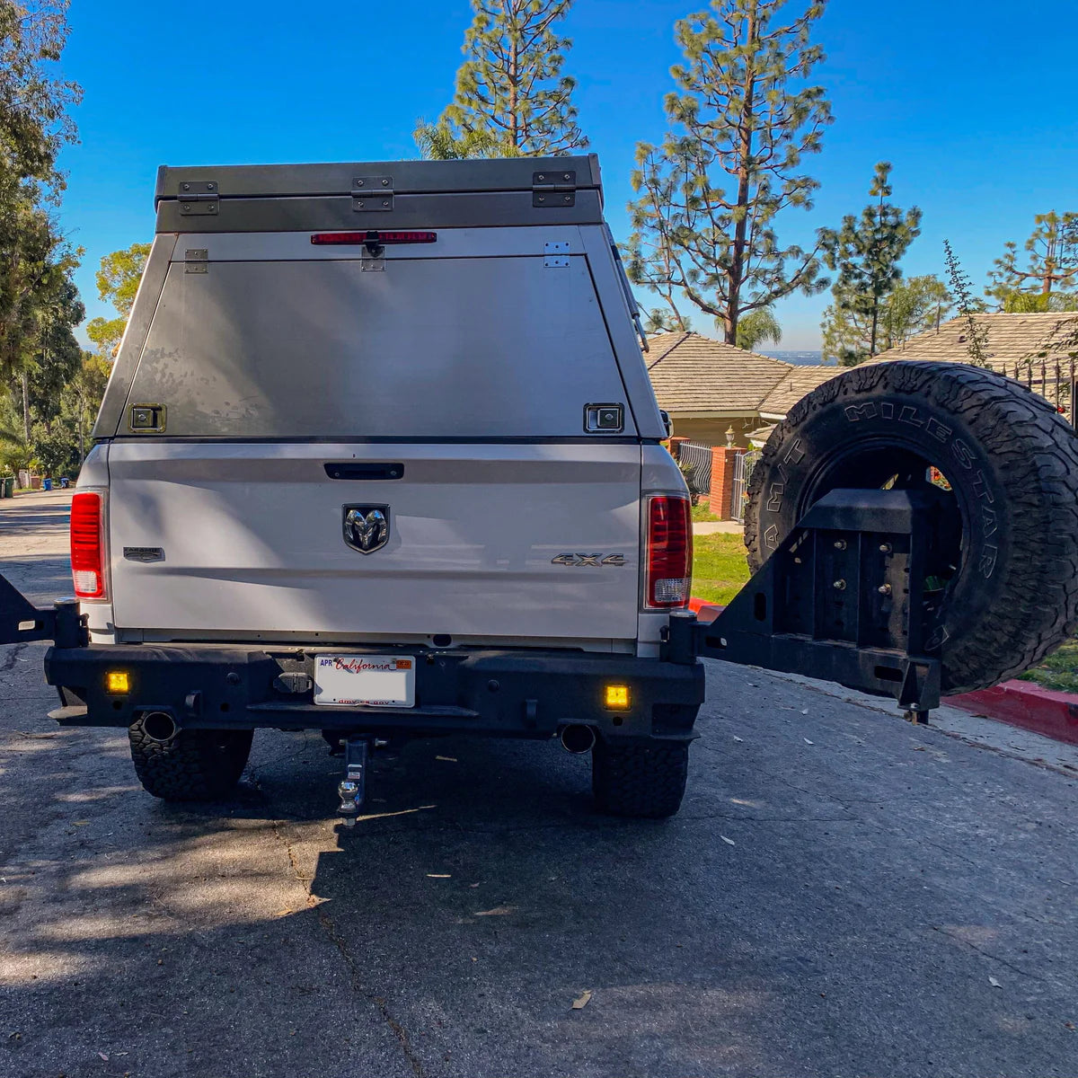 2009-2018 RAM 1500 OCTANE DUAL SWING OUT REAR BUMPER Front View