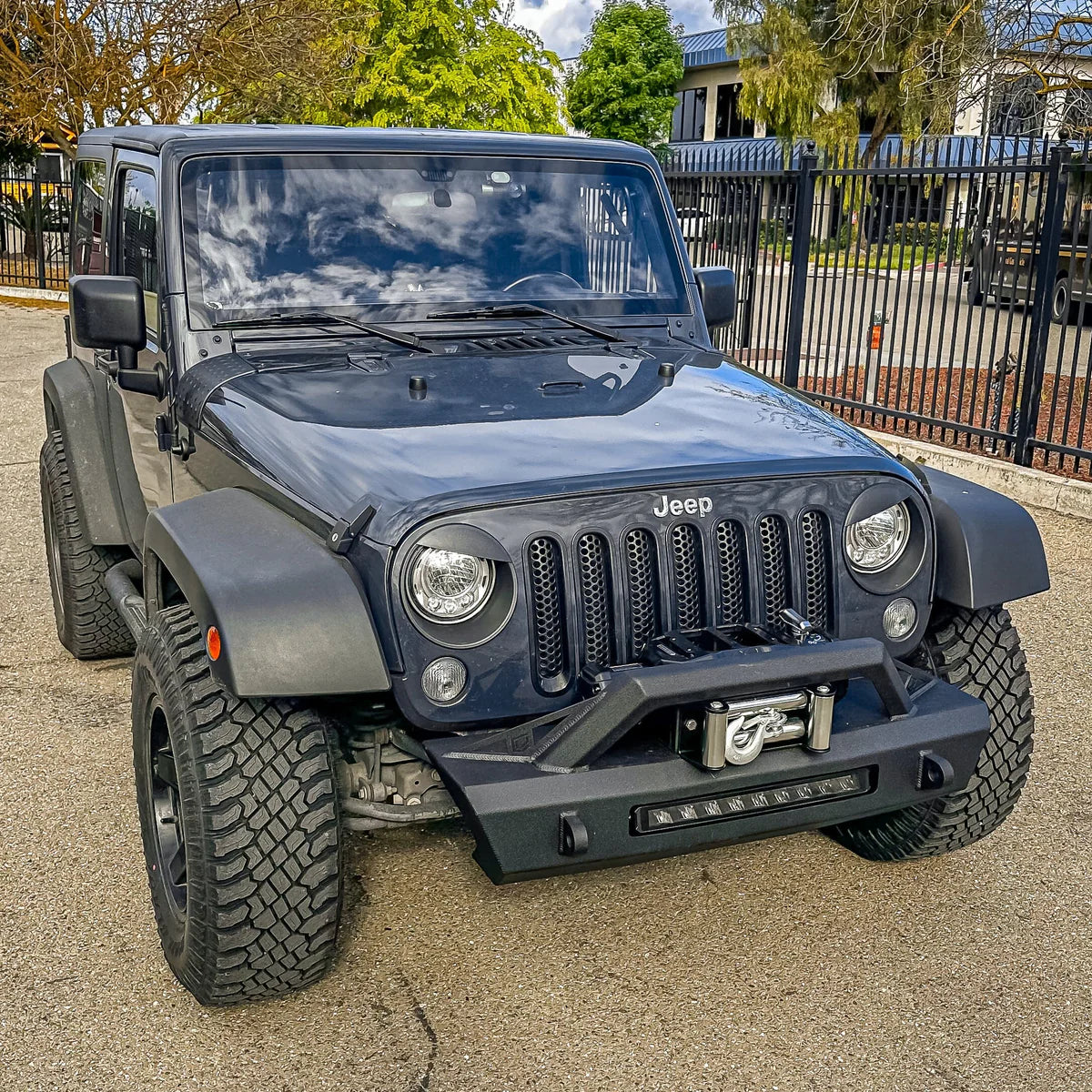 2007-2018 JEEP WRANGLER JK FRONT BUMPER Front View