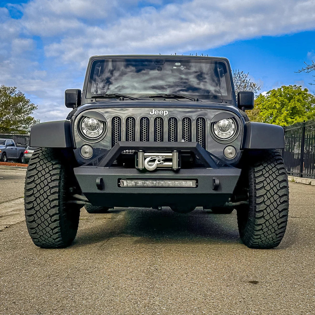 2007-2018 JEEP WRANGLER JK FRONT BUMPER Front View