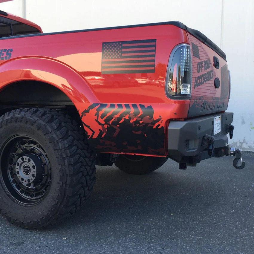 1999-2016 FORD SUPERDUTY F250/F350 OCTANE SERIES REAR BUMPER Front View