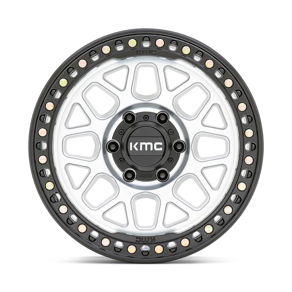 KMC WHEELS | GRS | MACHINED W/ SATIN BLACK LIP Front View