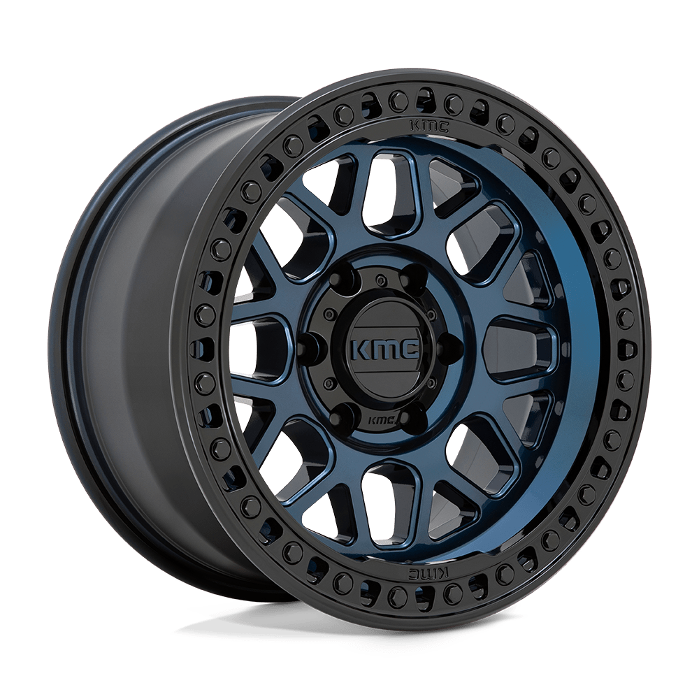 KMC WHEELS | GRS | MIDNIGHT BLUE W/ G-BLACK LIP Front View