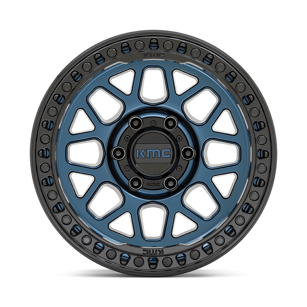 KMC WHEELS | GRS | MIDNIGHT BLUE W/ G-BLACK LIP Front View