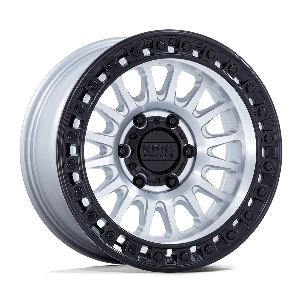 KMC WHEELS | IMS MACHINED W/ MATTE BLACK LIP Front View