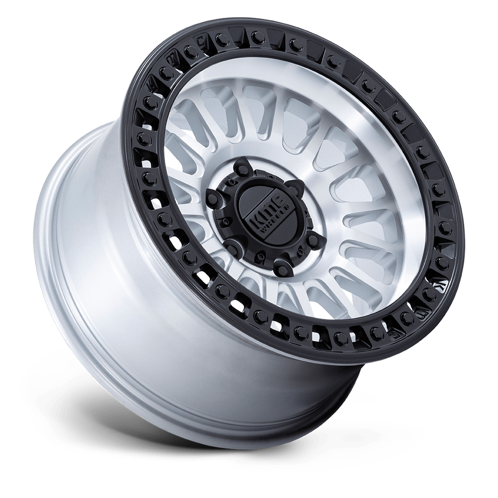 KMC WHEELS | IMS MACHINED W/ MATTE BLACK LIP Front View