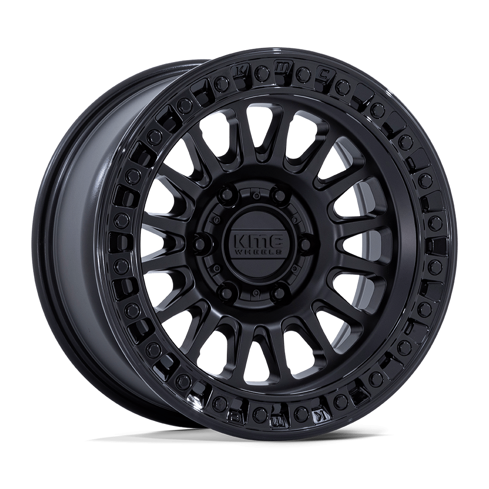 KMC WHEELS | IMS Matte Black W/ Gloss Black Lip