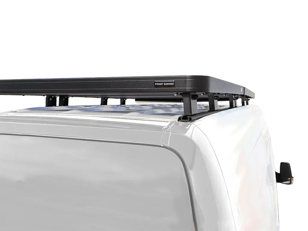 Mercedes-Benz Sprinter 128"/144"/170" / L1/L2/L3 / SWB/MWB/LWB Wheelbase w/o OEM Tracks (2006-Current) Slimline II 1/2 Roof Rack Kit / Tall Front View