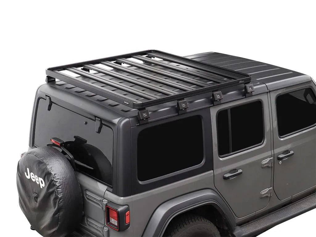 Jeep Wrangler 4xe (2021-Current) Slimline II 1/2 Roof Rack Kit / Tall Front View