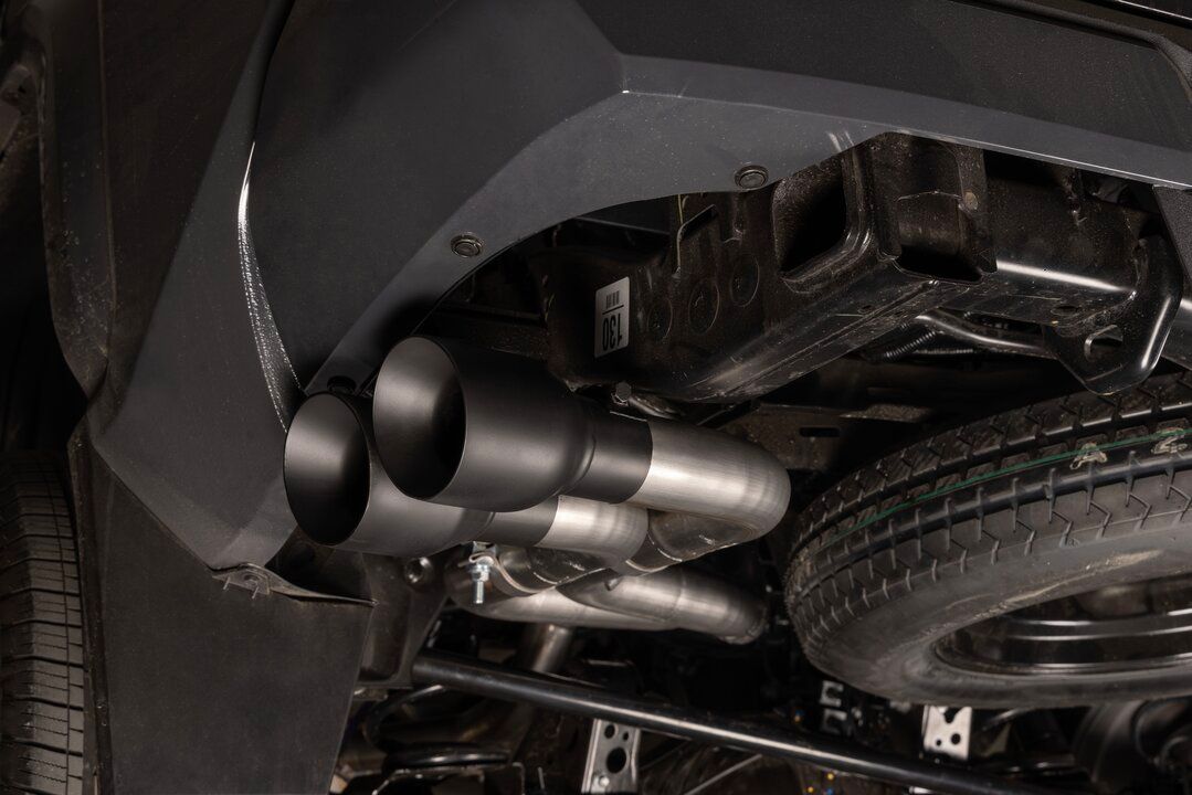 Flowmaster Flow FX Cat-back Exhaust System Close-up Display on Vehicle