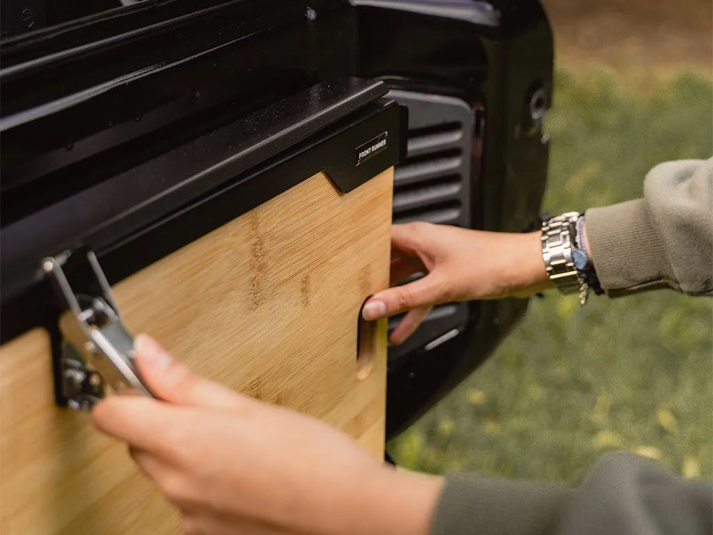Front Runner Drop Down Tailgate Table Front View