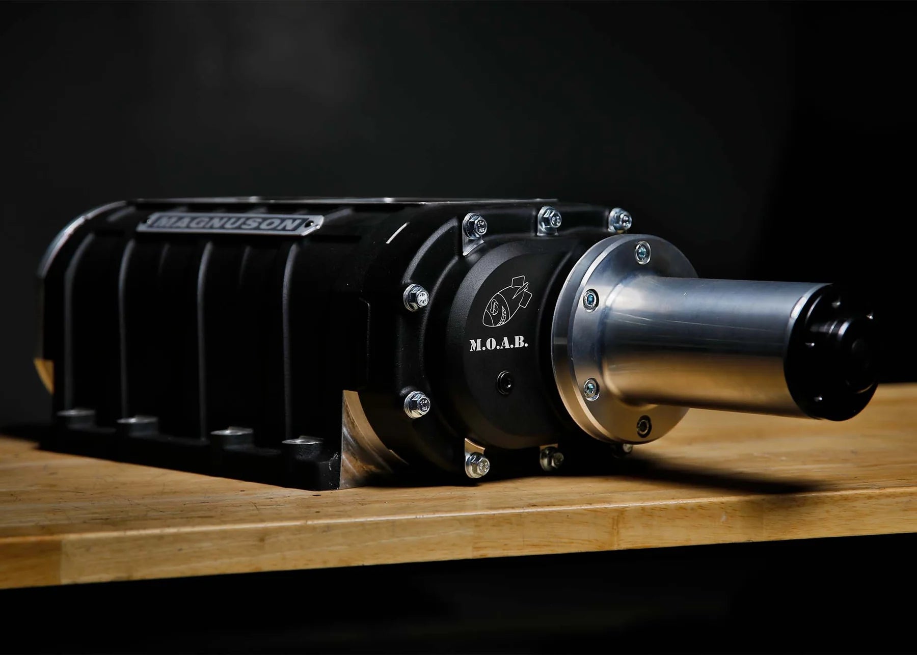 M.O.A.B. Mother of All Blowers TVS3100 Supercharger Front View
