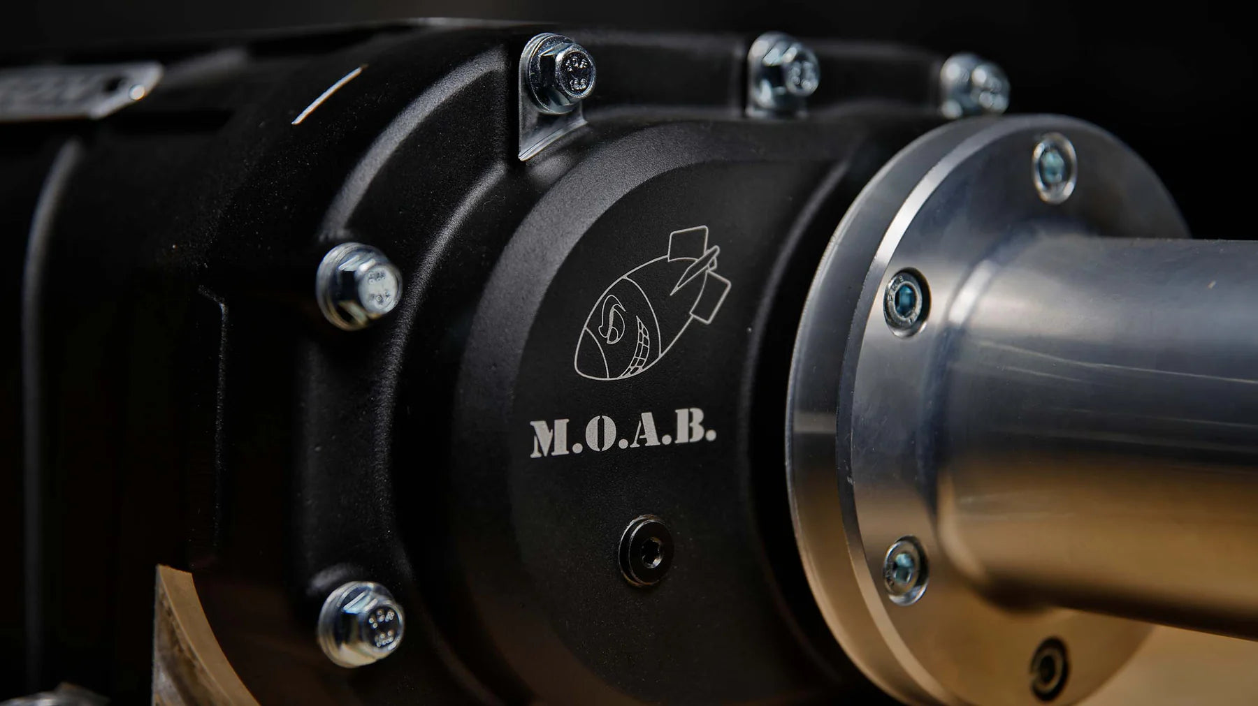 M.O.A.B. Mother of All Blowers TVS3100 Supercharger Front View