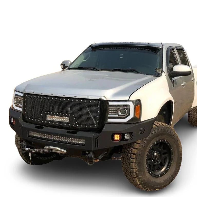 2007-2013 GMC SIERRA 1500 OCTANE FRONT WINCH BUMPER Front View