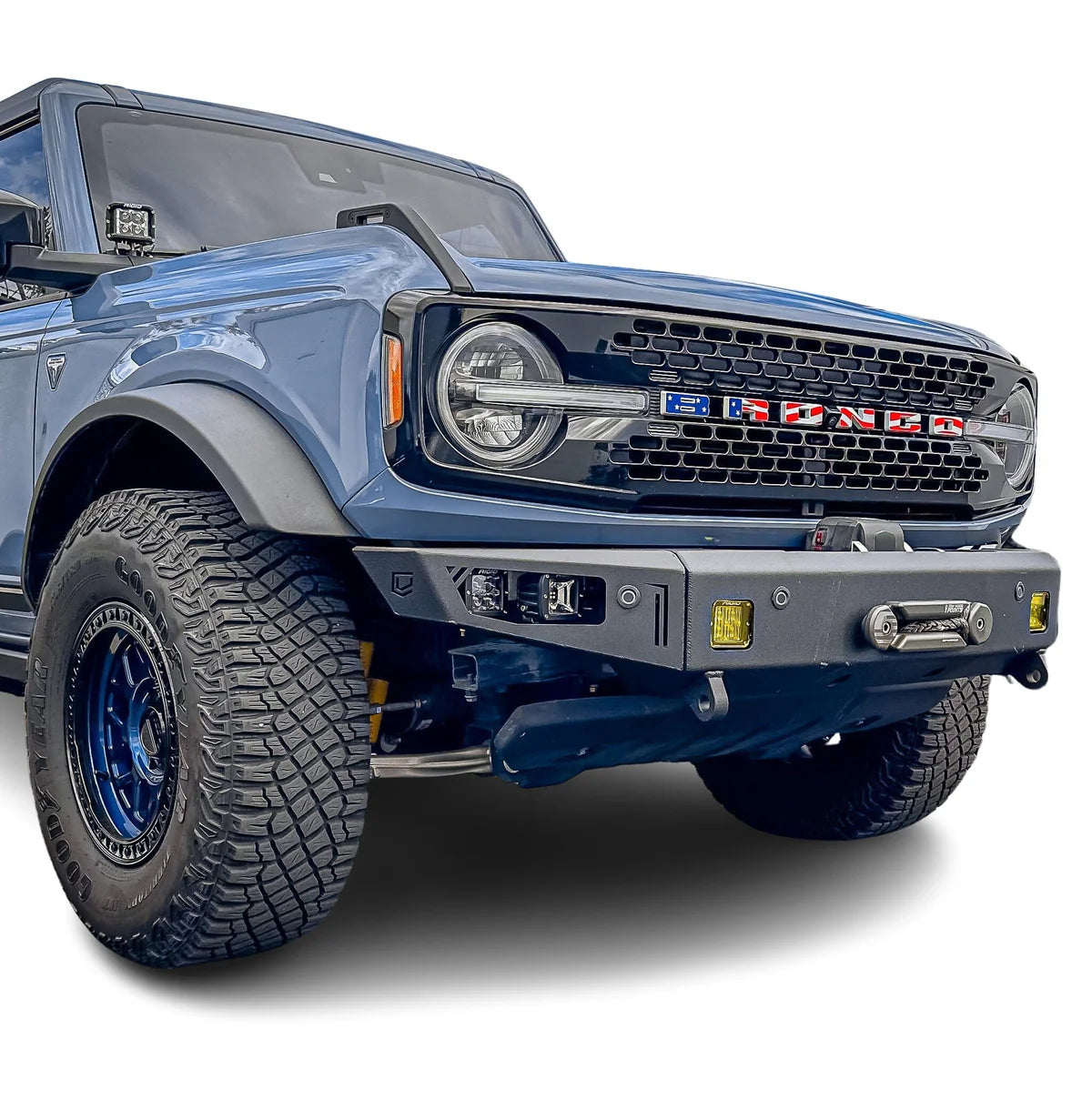 2021-2023 FORD BRONCO FRONT OCTANE WINCH BUMPER Front View