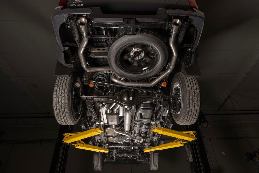 Flowmaster American Thunder Cat-back Exhaust System Display on Vehicle