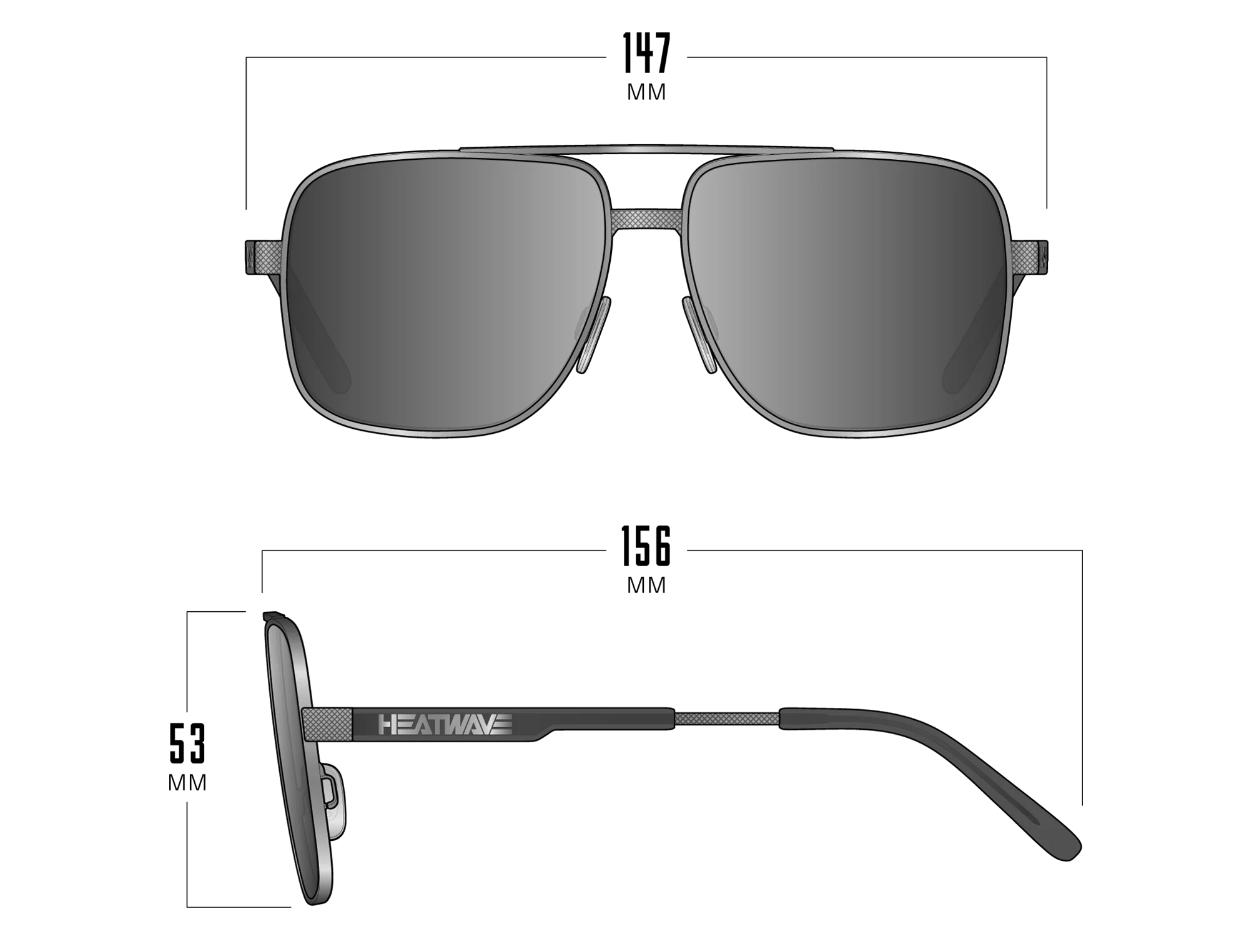 Nimitz Sunglasses: Gun Metal