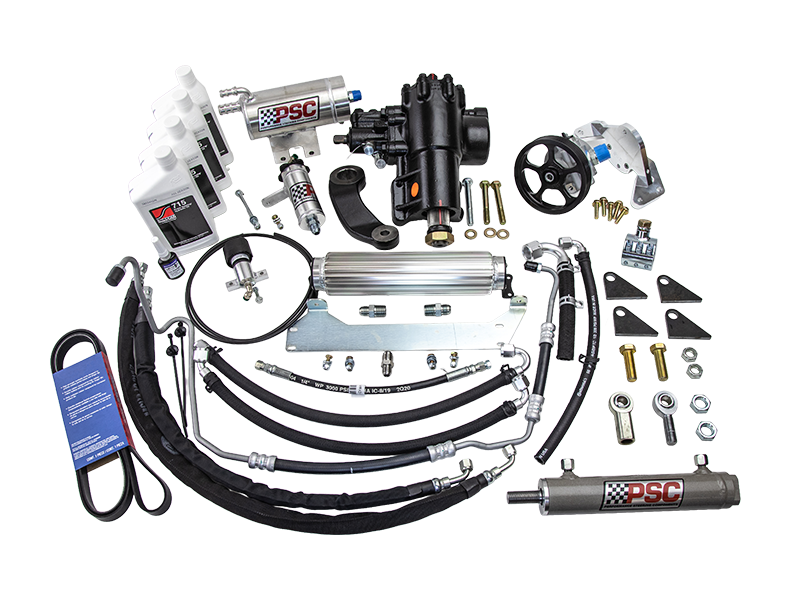 '18-20 Jeep JL 3.6L NON-eTorque PSC Cylinder Assist Steering Kit, 6.75" Lock-To-Lock Front View