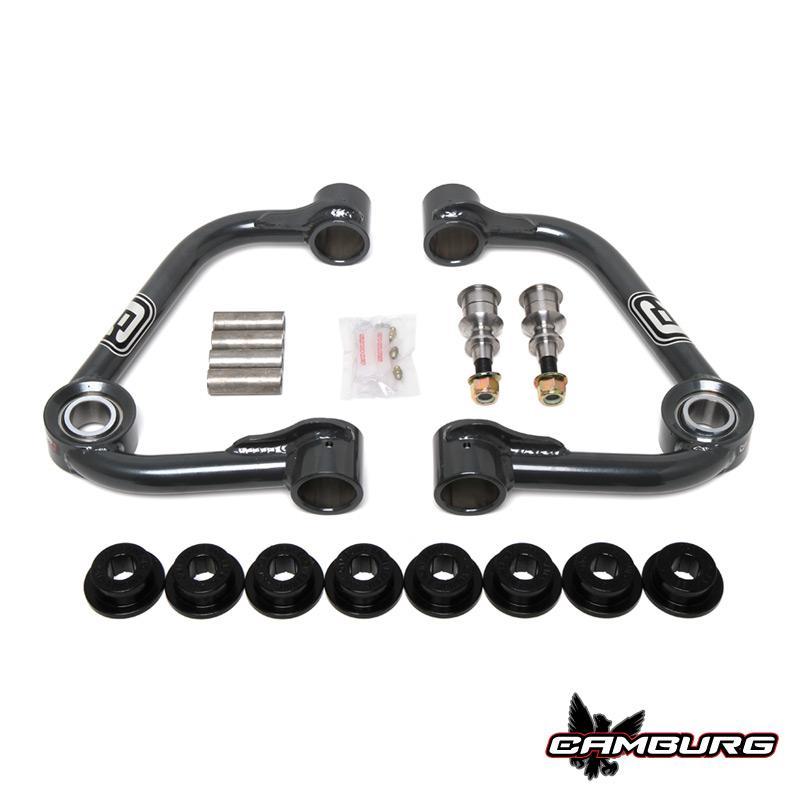'04-08 Ford F150 Camburg 1.25" Uniball Upper Control Arms Display of Included Parts